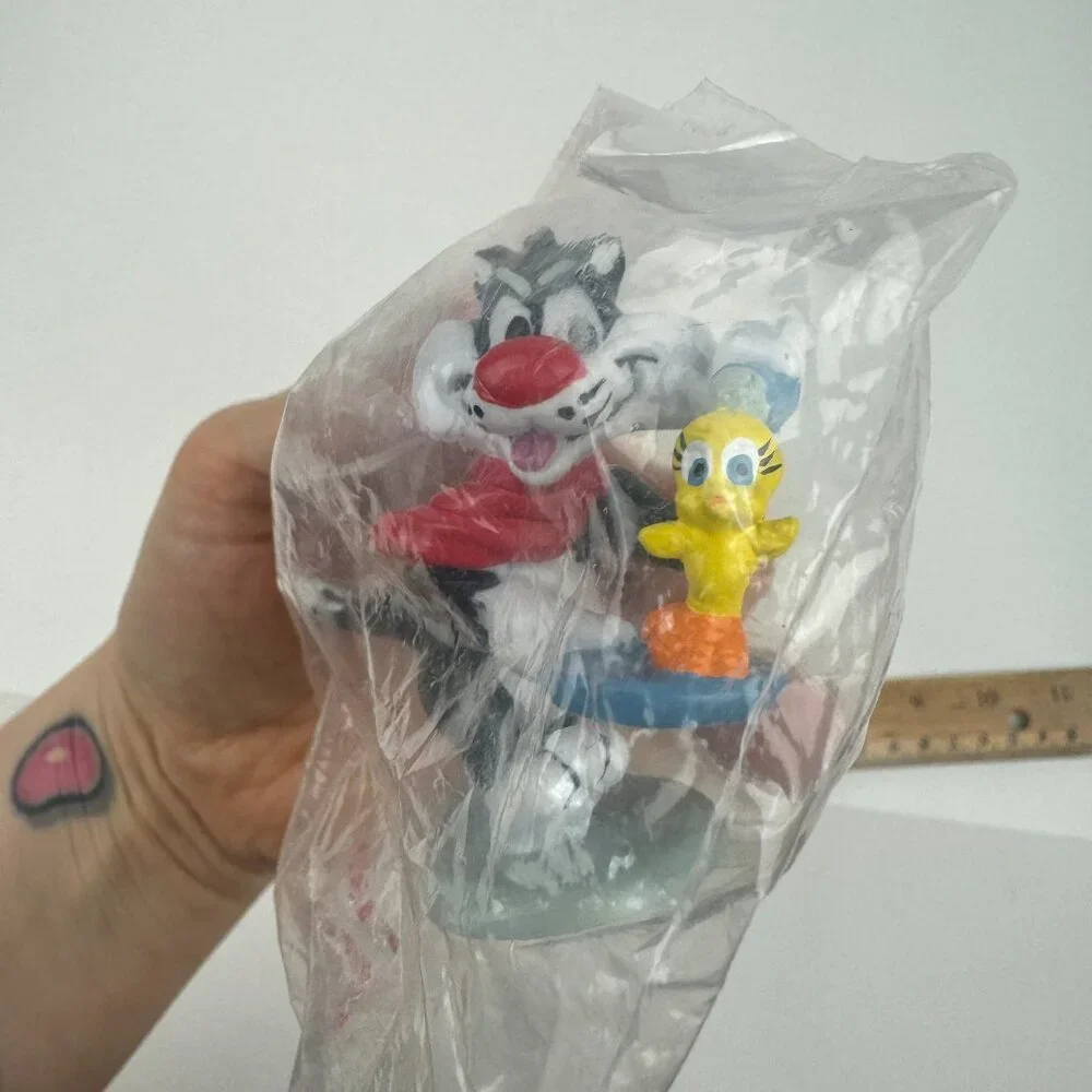 Sealed Vtg 1988 Looney Tunes Sylvester Tweety Bird Applause Cake Topper Figurine